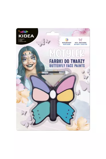 Derform Farbki do twarzy Motylek 8 szt.