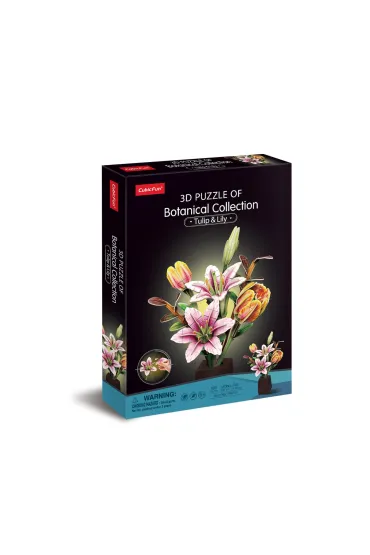 Puzzle Cubic Fun Kwiaty Lilia I Tulipan