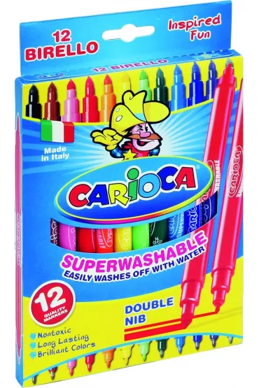 Carioca Flamastry Birello dwustronne 12 szt.