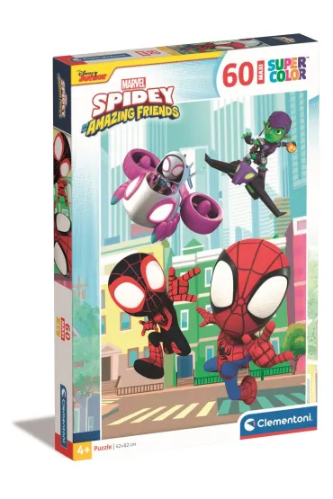 Puzzle 60 el. Maxi SuperColor. Spidey and his Friends Clementoni
