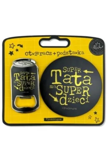 Pan Dragon Zestaw otwieracz + podstawka super Tata ma super dzieci