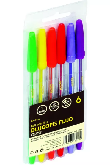 Grand D�ugopis fluo 6 szt.