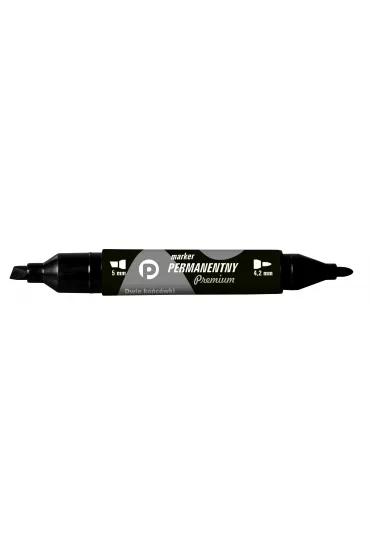 Tetis Marker permanentny premium 2 ko�c�wki KM502-V2 czarny