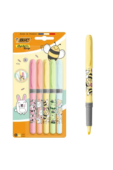 Zakre�lacz Grip Pastel Kawaii mix 5 szt BIC