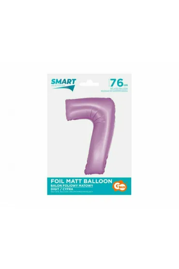 Godan Balon foliowy Smart Cyfra 7 lawendowa matowa 76cm