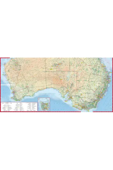 Australia road and tourist map 1:4 250 000 wer.angielska laminat 2025