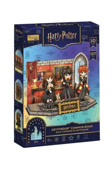 Puzzle 3D Harry Potter pok�j wsp�lny Gryffindoru Cubic Fun