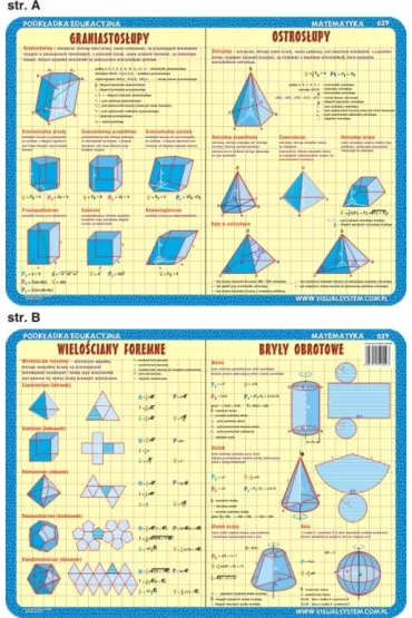 Visual System Podk�adka edukacyjna. Graniastos�upy, ostros�upy