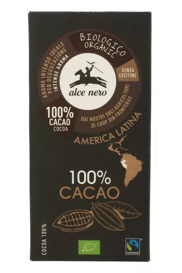 Alce Nero Tabliczka gorzka 100% kakao 50 g Bio