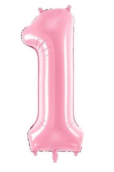 PartyDeco Balon foliowy 1 r�owy 86cm
