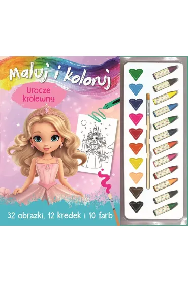 Maluj i koloruj. Urocze kr�lewny - Izabella Sie�ko-Holewa