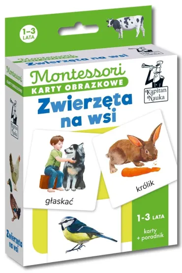 Zwierz�ta na wsi. Montessori. Karty obrazkowe (1-3 lata). Kapitan Nauka - Urszula Marzec, Katarzyna  Do�hun, Izabela  Go�aszewska, Monika  Biadu�-Maciejewska