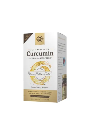 Solgar Curcumin Full Spectrum Vegan Form Suplement diety 90 kaps.