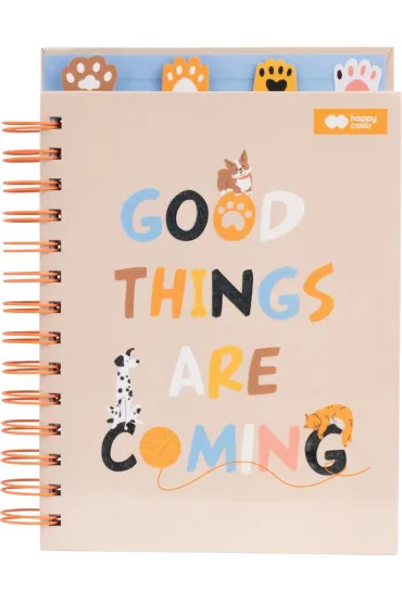 Notes A5 na spirali CAT&DOG z przek�adkami 80 ark. Happy Color
