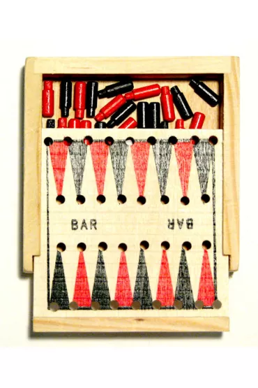 Backgammon drewniany wersja mini 9cm NG