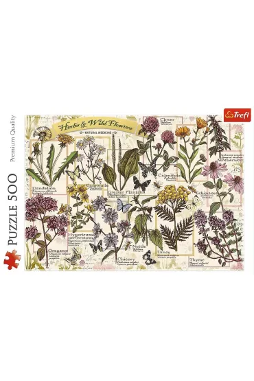 Puzzle 500 el. Zielnik: Zio�a lecznicze Trefl