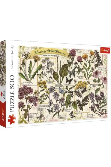 Puzzle 500 el. Zielnik: Zio�a lecznicze Trefl