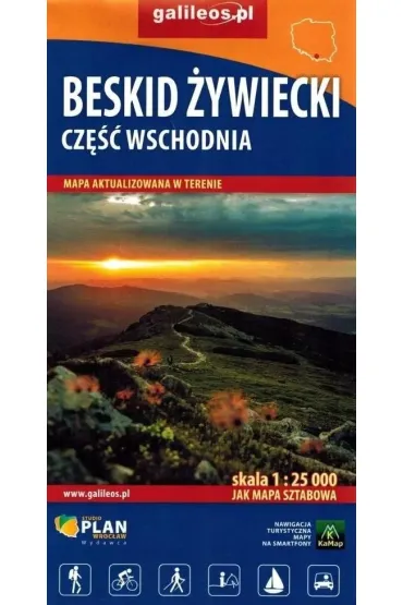 Beskid �ywiecki Cz�� wschodnia. Mapa turystyczna w skali 1:25 000