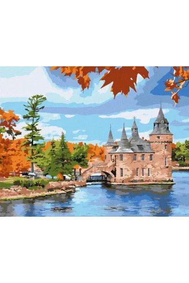 Ideyka Malowanie po numerach - Zamek na jeziorze 40x50cm