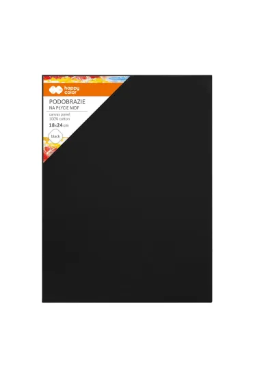 Happy Color Podobrazie bawe�niane impregnowane czarne 18x24cm, 4mm