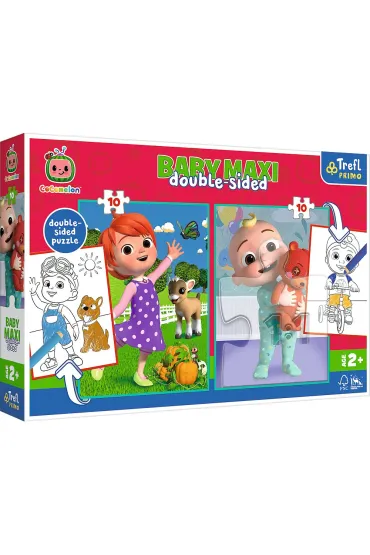 Puzzle 2x10 el. Baby Maxi. Cocomelon Przyjaciele Trefl