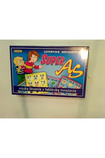 Super As. Loteryjka matematyczna. Nauka liczenia z tabliczk� mno�enia Adamigo
