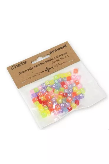 Penword Koraliki literki rolorowe 6x6mm