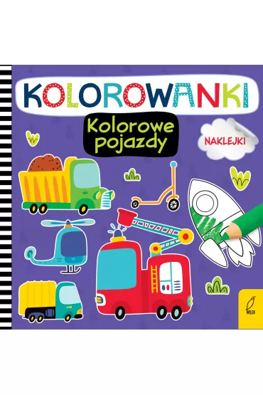 Kolorowanki z naklejkami. Kolorowe pojazdy