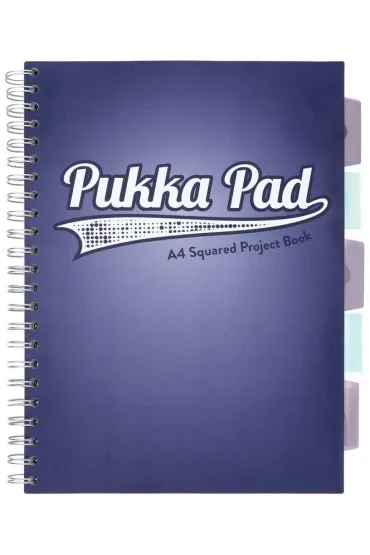 Pukka Pad Project Book A4 Navy Granatowy kratka, 80g 100 kartek