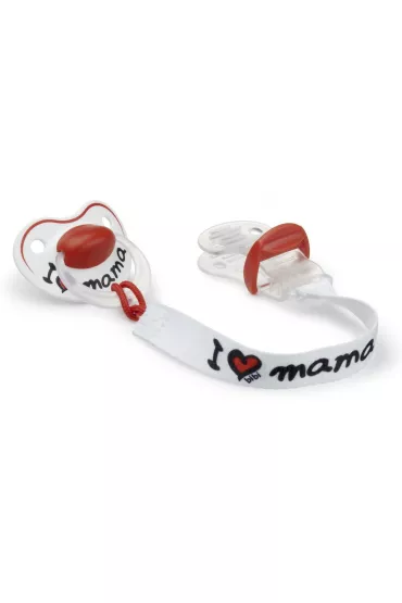 Bibi Swiss Smoczek ortodontyczny uspokajaj�cy Happiness "I love mama" 0-6 m-cy