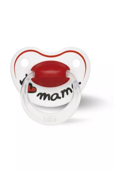Bibi Swiss Smoczek ortodontyczny uspokajaj�cy Happiness "I love mama" 0-6 m-cy