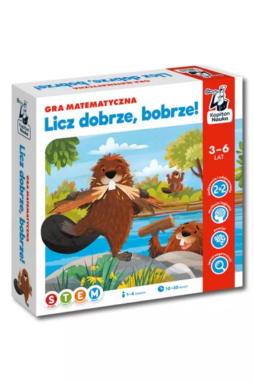 Licz dobrze, bobrze! Gra matematyczna. Kapitan Nauka - Jarosaw  Wjcicki