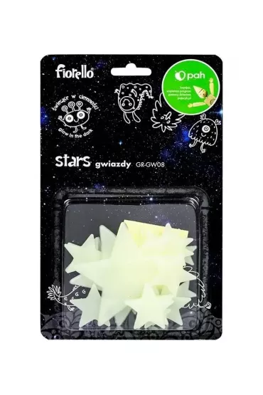 Ozdoby fluorescencyjne Gwiazdki mix 24 szt FIORELLO