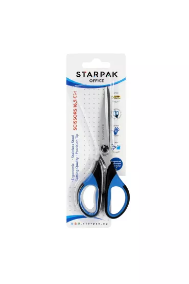 Starpak No�yczki z gumowymi r�czkami 16,5 cm