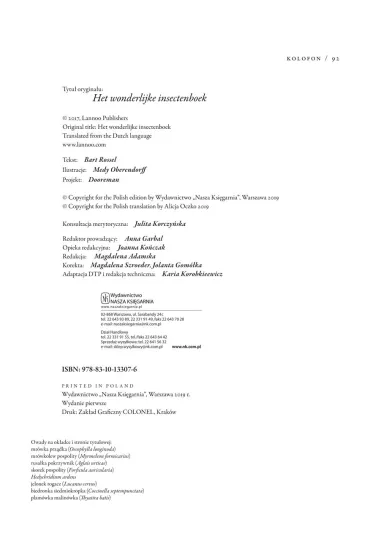 Niezwyk�a ksi�ga owad�w - Bart  Rossel, Medy Oberendorff