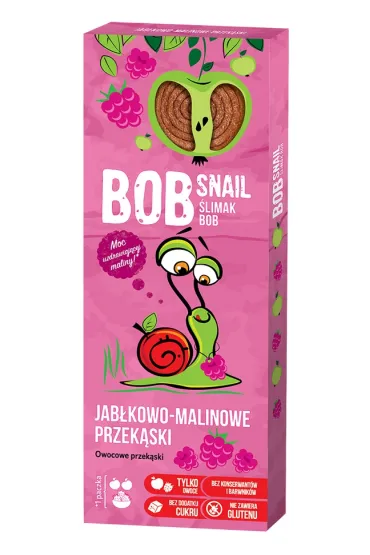 Bob Snail Przek�ska jab�kowo-malinowa z owoc�w bez dodatku cukru 30 g
