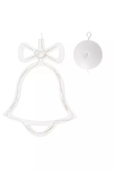 Lampki LED wiszca ozdoba dekoracja okna witeczne choinkowe dzwoneczek przyssawki 10 LED