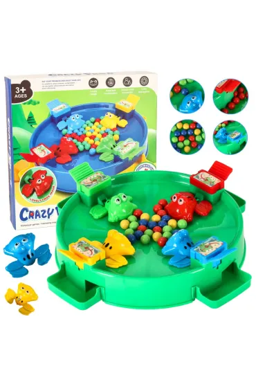 Gra zr�czno�ciowa g�odne �abki skacz�ce �aby 4 graczy 3+ XXL zielona