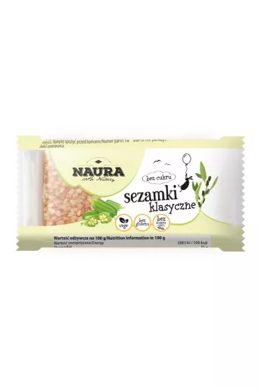Naura Sezamki bez cukru 27 g