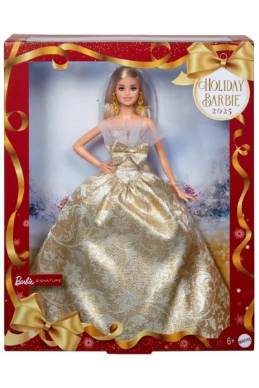 Barbie �wi�teczna Lalka kolekcjonerska Blondynka Mattel