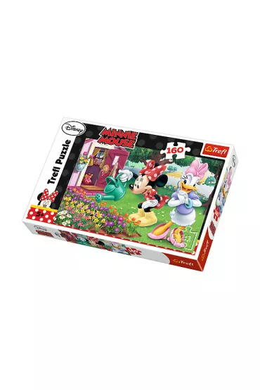 Puzzle 160 el. Podlewanie kwiatk�w Minnie Mouse 15328 Trefl