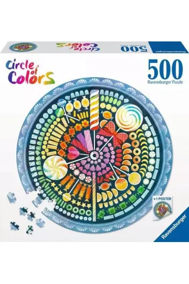 Puzzle 500 el. Paleta kolor�w: cukierki Ravensburger