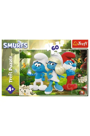 Puzzle 60 el. Zaczarowany Las The Smurfs Trefl