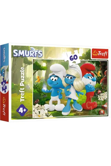 Puzzle 60 el. Zaczarowany Las The Smurfs Trefl