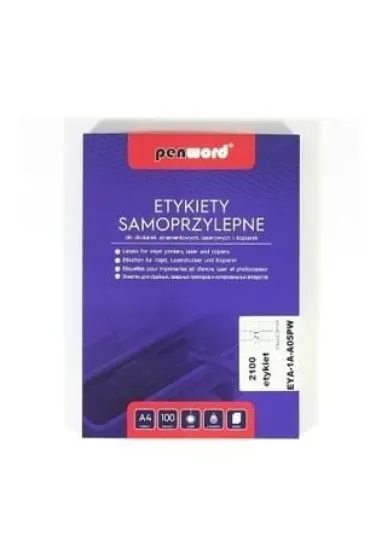 Penword Etykiety samoprzylepne A4 21x70x42.3mm 20000 szt.