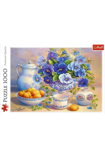 Puzzle 1000 el. Niebieski bukiet Trefl