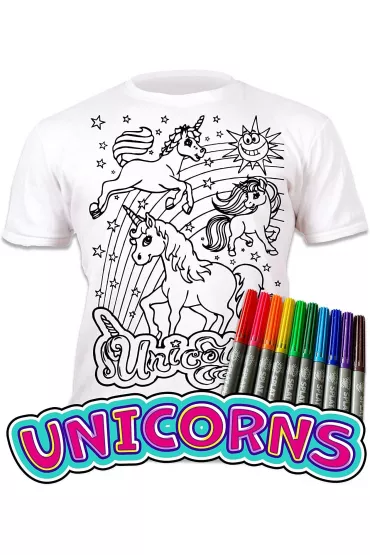 Koszulka do wielokrotnego kolorowania Unicorn 5-6 Panta Plast