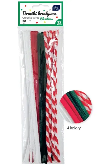 Interdruk Druciki kreatywne 30cm Christmas 32 szt.