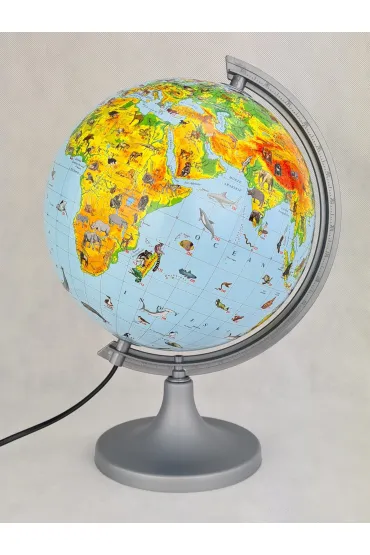 Globus 250 zoologiczny pod�wietlany z opisem Multi Globe AR