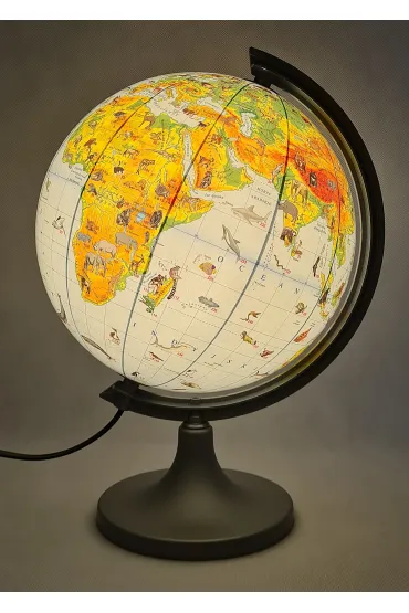 Globus 250 zoologiczny pod�wietlany z opisem Multi Globe AR
